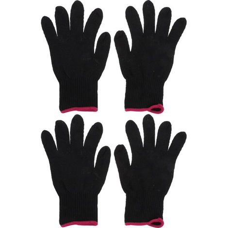 gants résistants à la chaleur 1 lot de 4 gants résistants à la chaleur en silicone pour fer à friser et à coiffer les cheveux (n (1/5)