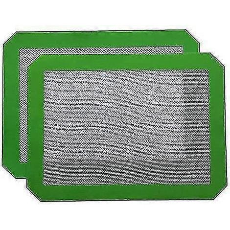 Tapis de cuisson en silicone - Lot de 2 feuilles antiadhésives pour biscuits/macarons/pâtisseries (quart de feuille (11,5" x 8,5") paquet de 2) (1/5)