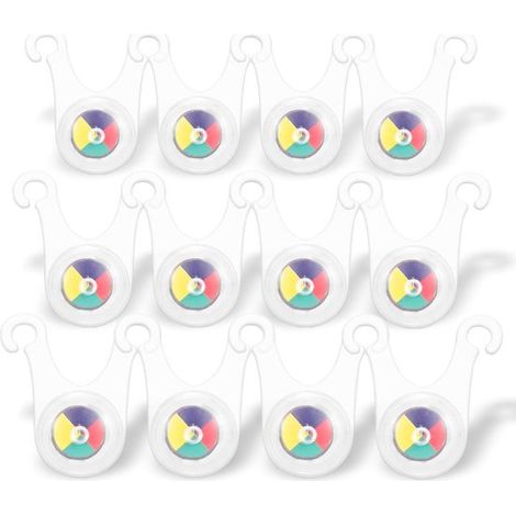 12 lampade da campeggio per tende, lampade compatte per tende da campeggio, lampade multifunzionali per biciclette (colori arcobaleno) (1/5)
