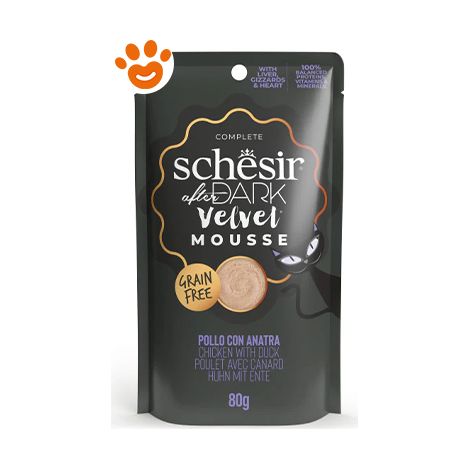 Schesir Cat After Dark Velvet Mousse con Pollo e Anatra - Schesir Cat After Dark Velvet Mousse con Pollo e Anatra - Bustina Da 80 Gr
