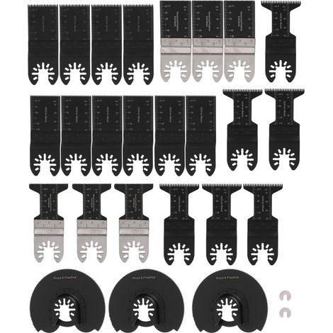 27Lames Oscillantes Bi-Métal Kit Multifonction Set 27 Pièces Scie Sabre Compatible Découpe Bois Métal Plastique (1/5)