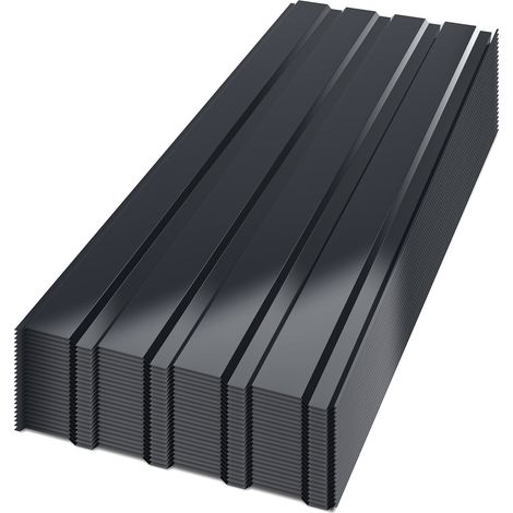 Wolketon 24er TrapezblEBh Dachplatten 0,25 mm, 115 x 45 cm, Anthrazit, Stahl, bis 12 m² (1/5)