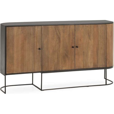 Aparador 3 puertas md-Boris acabado madera de mango, 165cm(ancho) 90cm(alto) 40cm(largo) (1/4)