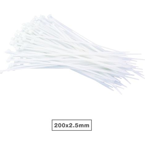 Pack 100 Unidades Bridas 200x2.5mm Natural GSC 000900173