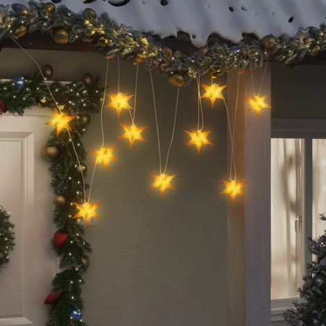 vidaXL Lámpara de Navidad 10 LEDs amarillo 10 cm (1/5)