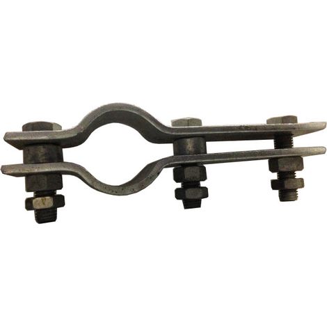 Heavy Duty 3 bolt pipe clip. 80 mm ID (65 mm NB/76.1 mm OD Pipe ) Galvanised (1/2)