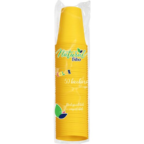 Bicchieri 200cc 50pz Colorati BIBO - size Giallo (1/4)