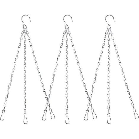 Ensembles de chaînes métalliques pour jardinières, chaînes de suspension pour jardinières