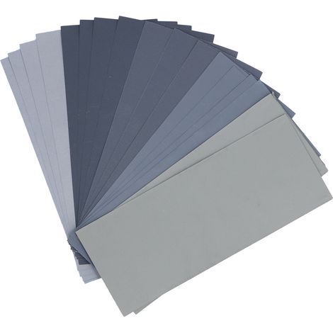 Papier de Verre Imperméable Grain 1000-7000, 20 Feuilles pour Polissage Auto et Bois