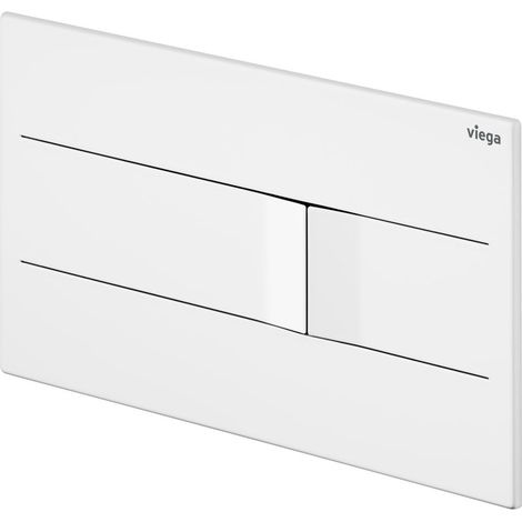 Viega Visign for More 201 WC-Betätigungsplatte für Prevista 8621.1 Edelstahl, Weiß matt (1/4)