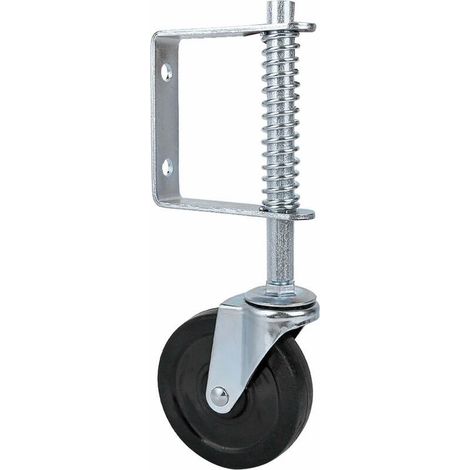 Roulette pivotante à ressort en caoutchouc robuste de 10,2 cm avec capacité de charge de 99,8 kg (1/5)