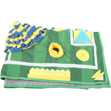 Tapis de fouille pour animaux de compagnie, motif terrain de football, couverture d'éveil olfactif, tapis d'alimentation interactif pour l'entraînement et la réduction du stress chez le chien. (1/5)