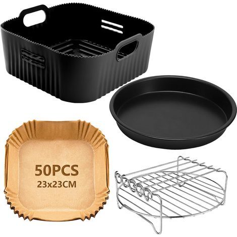 Accessoires pour Air Fryer 23 cm - 4 pièces pour Moulinex Easy Fry, COSORI, Russell Hobbs (1/5)