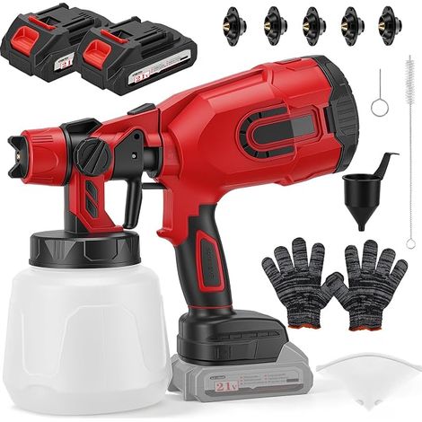 Paint Gun Paint Gun Battery Sprayer Sprayer Electric Paint Gun Rot (1/5)