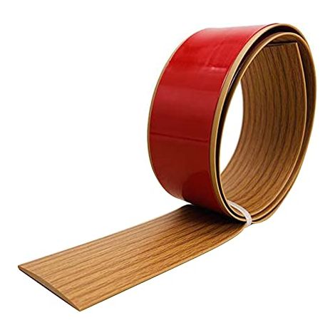 Profilé de transition autocollant - 5 cm - En vinyle - Barre de transition - Profilé de transition - Rail de transition - À coller - Pour carrelage, stratifié et parquet - Seuil de porte (chêne jaune, (1/5)