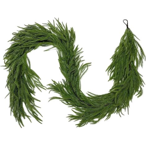 Guirlande De Noël - Pin D'Norfolk Artificiel Réaliste - 100 Cm - Avec Lumières Intégrées - Pour Intérieur Et Extérieur - 1 Pièce (1/5)