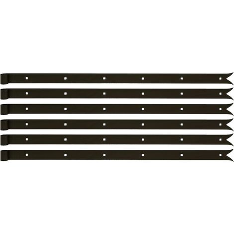 Penture droite noire – 800 mm – avec bout queue de carpe et gond Ø 14 mm – Marque