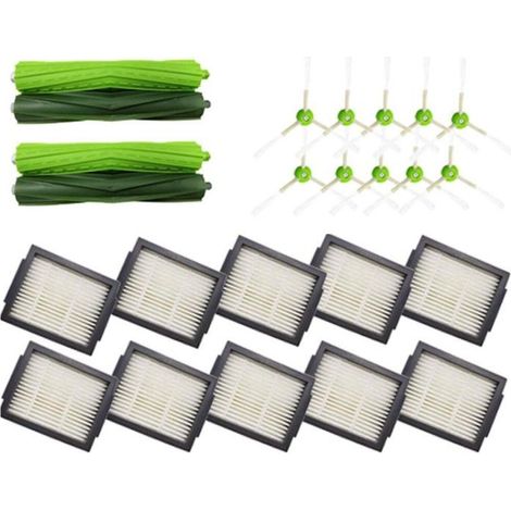 Accessoires pour robot aspirateur - INF - iRobot Roomba - Kit de 24 pièces - Brosses et filtres HEPA (1/4)