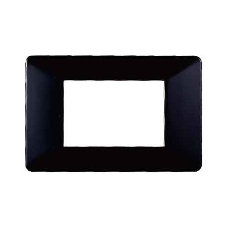 PLACA DE CUBIERTA DE INTERRUPTORES NEGRA 'STARLIGHT' 4 Módulos