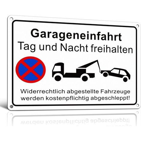 Panneau d'entrée de garage « Freihalten » - Panneau de sortie - Panneau de sortie libre - Même face à face - Garage, sortie libre - Interdiction de stationnement devant le garage (1/5)