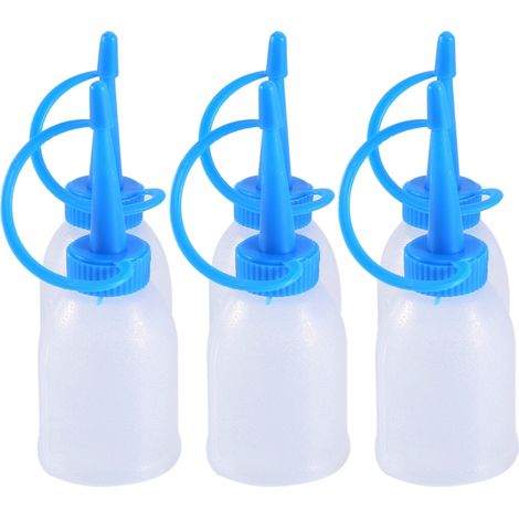 Lot de 6 flacons vides de 30 ml de gel/colle industrielle en plastique avec distributeur à pression. (1/5)