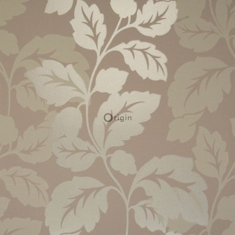 papier peint feuilles marron - Origin Wallcoverings