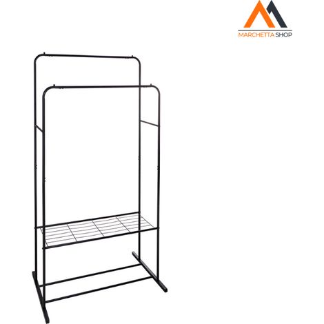 Doppel-Kleiderständer 81 x 40 x H 125–150 cm