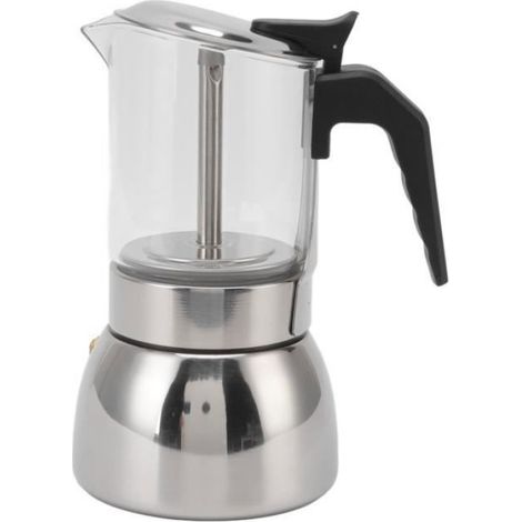 Pot Moka en verre Pot Moka Cafetière italienne classique portative résistante à la chaleur de Pot table capsule Femeo (1/3)