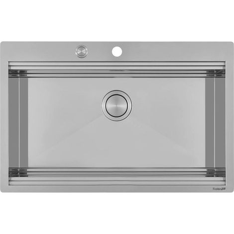 Foster Milanello Workstation Lavabo sobre-encimera Rectangular Acero inoxidable (1/4)