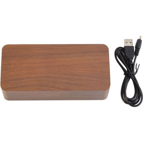 Sveglia elettronica in legno con illuminazione a LED, controllo della temperatura, modello da tavolo 1 (1/5)