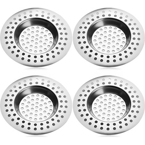 4 Pièces Filtre évier Cuisine - Évier Filtre de Vidange, Grille Evier Cuisine, Filtre à évier en Acier Inoxydable, pour Évier de Cuisine/Salle de Bain Filtre Anti-Obstruction (1/5)