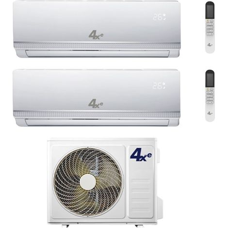 4XE Climatizzatore Dual Split serie Winter 9+12 Btu con Winter Dual 18 Inverter R-32 Wi-Fi Optional Classe A++