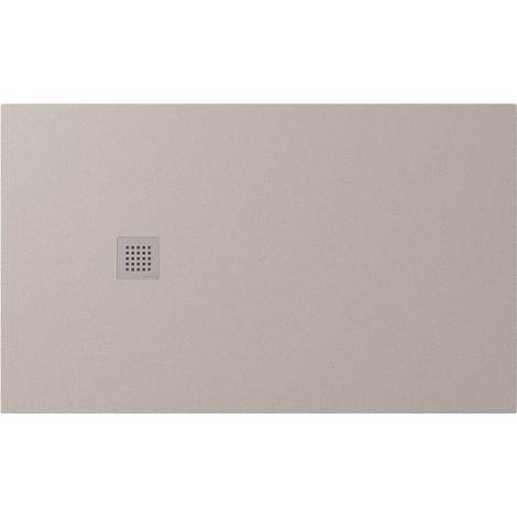 Receveur de douche en marbre coulé TRENECA 150x90cm, découpable selon vos demandes, beige mat (1/4)