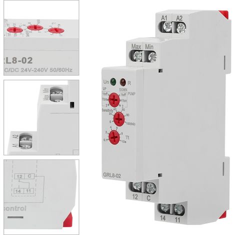 Relais de contrôle de niveau d'eau GRL8-02, régulateur de niveau liquide 10A AC/DC 24V-240V (1/5)
