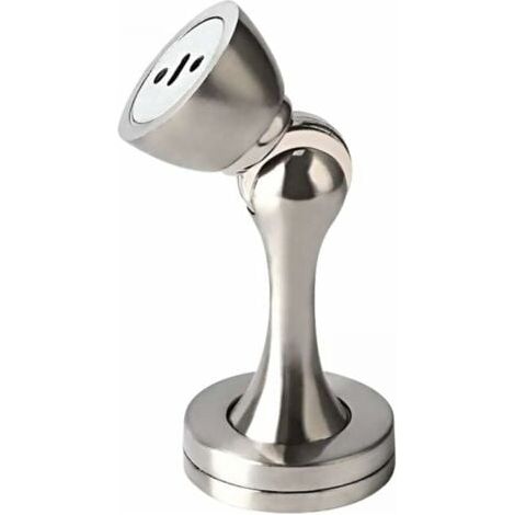 Magnetischer Türstopper - zur Wandmontage - aus massivem Metall - Starker magnetischer Türstopper - Magnetischer Türstopper für Zuhause oder Büro - Silber,100mm (1/5)