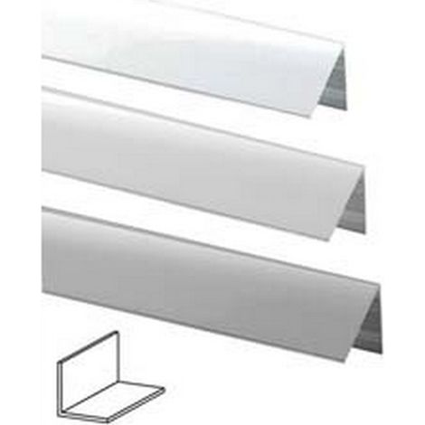 5PZ PROFILO ANGOLI UGUALI IN ALLUMINIO - mm.25x25 mt.2 argento lucido