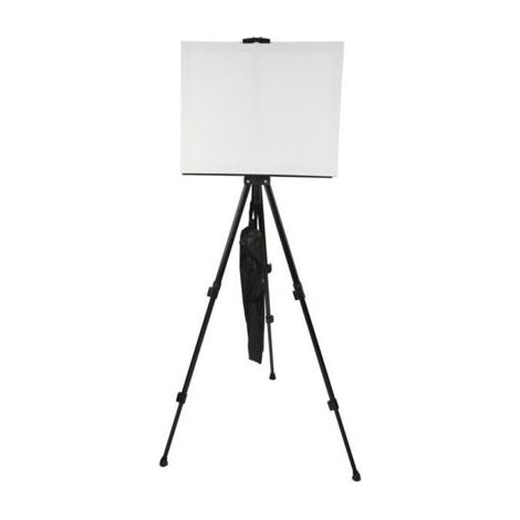 Caballete de pintor plegable de metal negro con bolsa, 162 cm