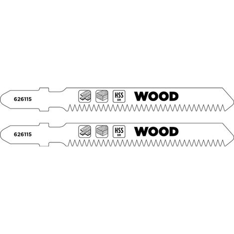 kwb 2x Lames de scie sauteuse pour stratifié (pour stratifié, bois dur, bi-métal) (1/2)