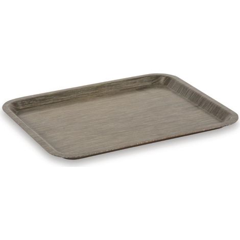 Plateau de service en mélamine wengé - 325 x 265 x 17 mm - ROLTEX (1/4)