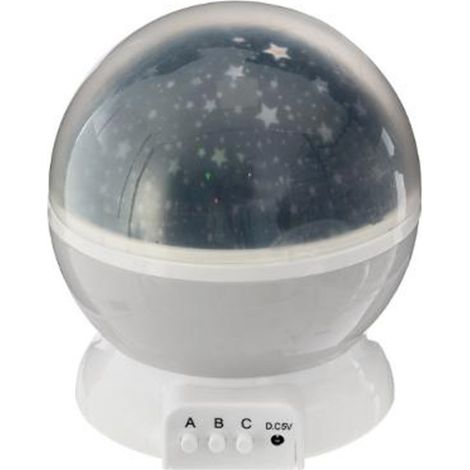 Veilleuse Projecteur Rotative Etoile 14cm Gris (1/4)