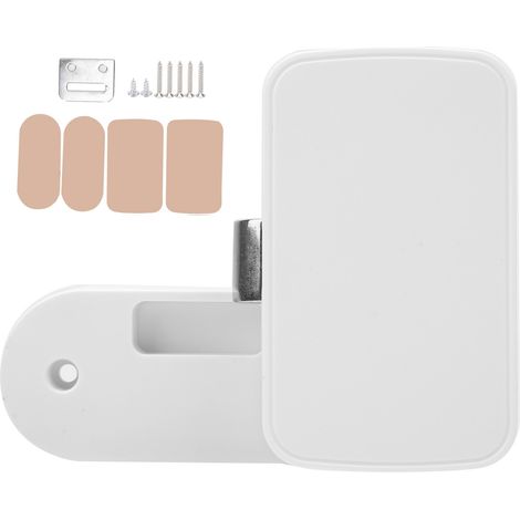 Serrure connectée pour meuble Bluetooth Sans perçage Application Tuya Verrouillage automatique Blanc ABS Sécurisation tiroirs et placards (1/5)