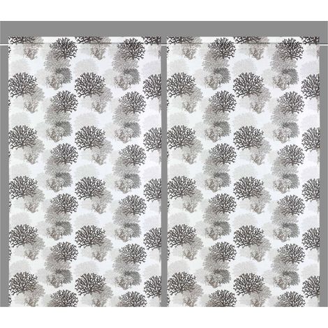 TENDINA vetro MODERNA larga 45 o 60 o 80 CORALLI BEIGE misto lino Made in Italy 1 Telo cm. 60x240