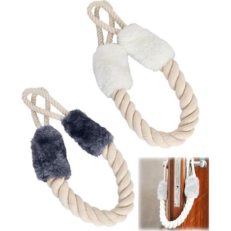 Butée de Porte en Coton, Corde Door Cord Anti Crash Maniglie, Cordons de Porte, Cordons de Porte Anti Pincement, Butées de Porte en Corde, Door Cord (1/5)