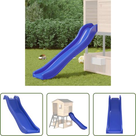 Toboggan d'extérieur - Toboggan de jeu bleu 175x38x23 cm polypropylène (1/5)
