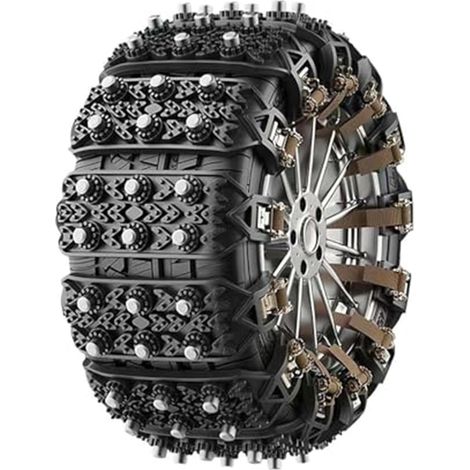 Schneekette für Dodge Ram 2011–2020 2021 2022 2023 2024, Schneeketten, Winterketten, rutschfestes TPU + Legierungsreifen, verstellbar, Notfall-Traktionskette, B-8 Stück
