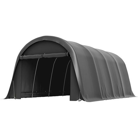 Carport Zeltgarage 3x6m Winterfest Wasserdichtes Lagerzelt mit abnehmbaren Seitenwänden großer Rolltor, UPF50+ (1/5)
