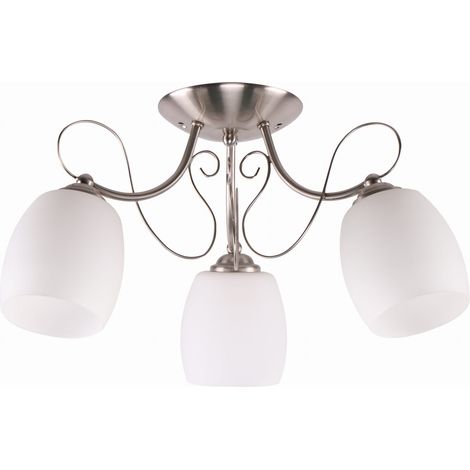Lampadario Candellux AMBA 3 luci E27 cromo bianco (1/2)