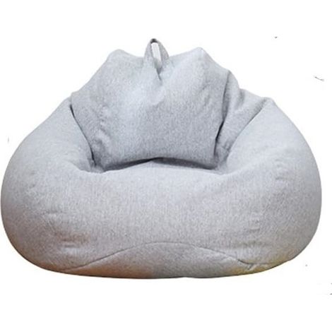 Pouf Poire Adulte et Enfants Fauteuil de Pouf Poire d’Intérieur Grise sans remplissage 90X110CM (1/5)
