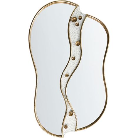 Wandspiegel TAWLEY 45 cm 76 cm Metall Gold