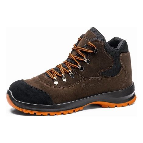 Bota t41 s3 pu-dd pu/pl no met ricino piel marr robusta